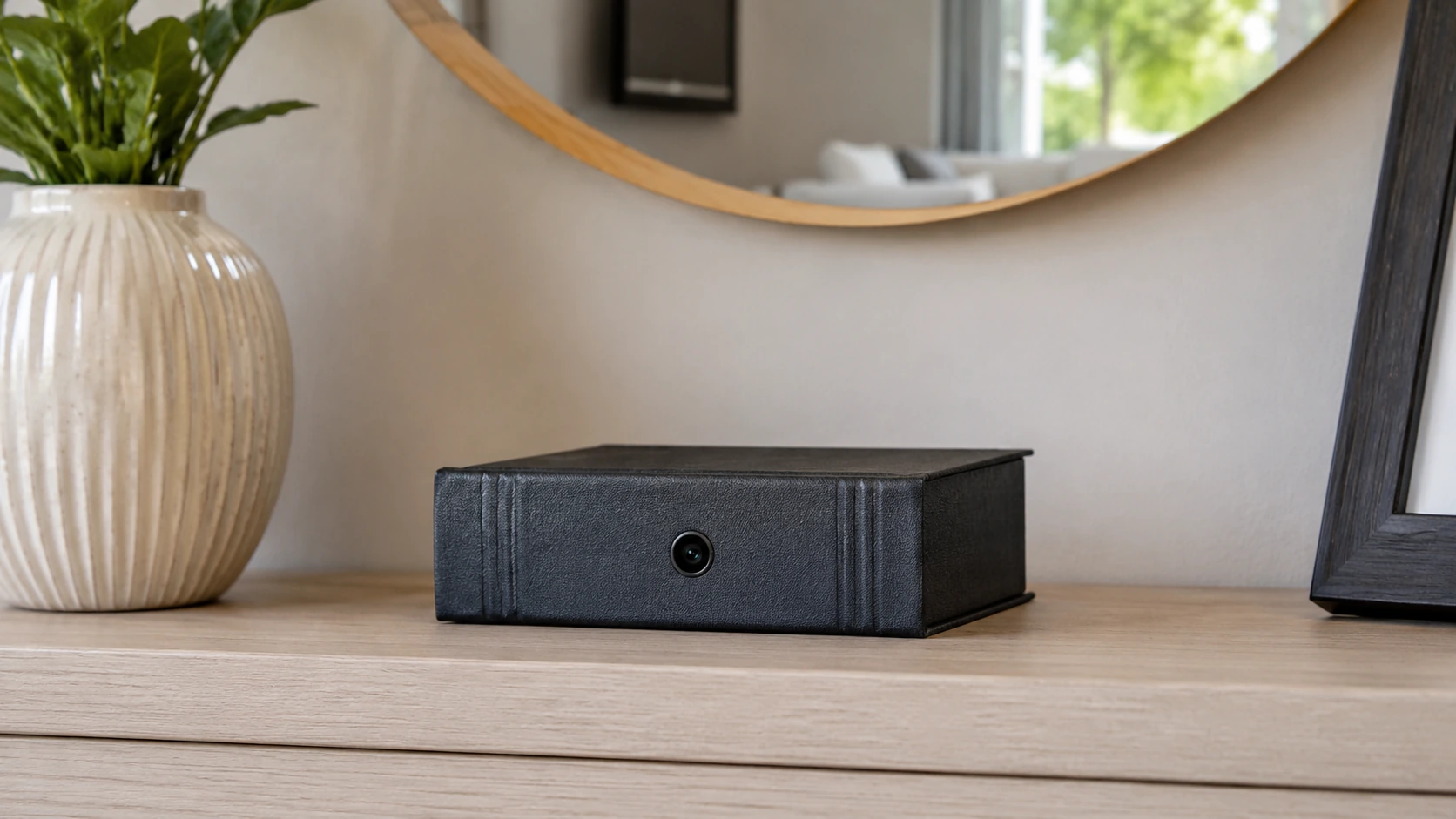 Camara espia Full HD en diseño tecnológico para guía de compra