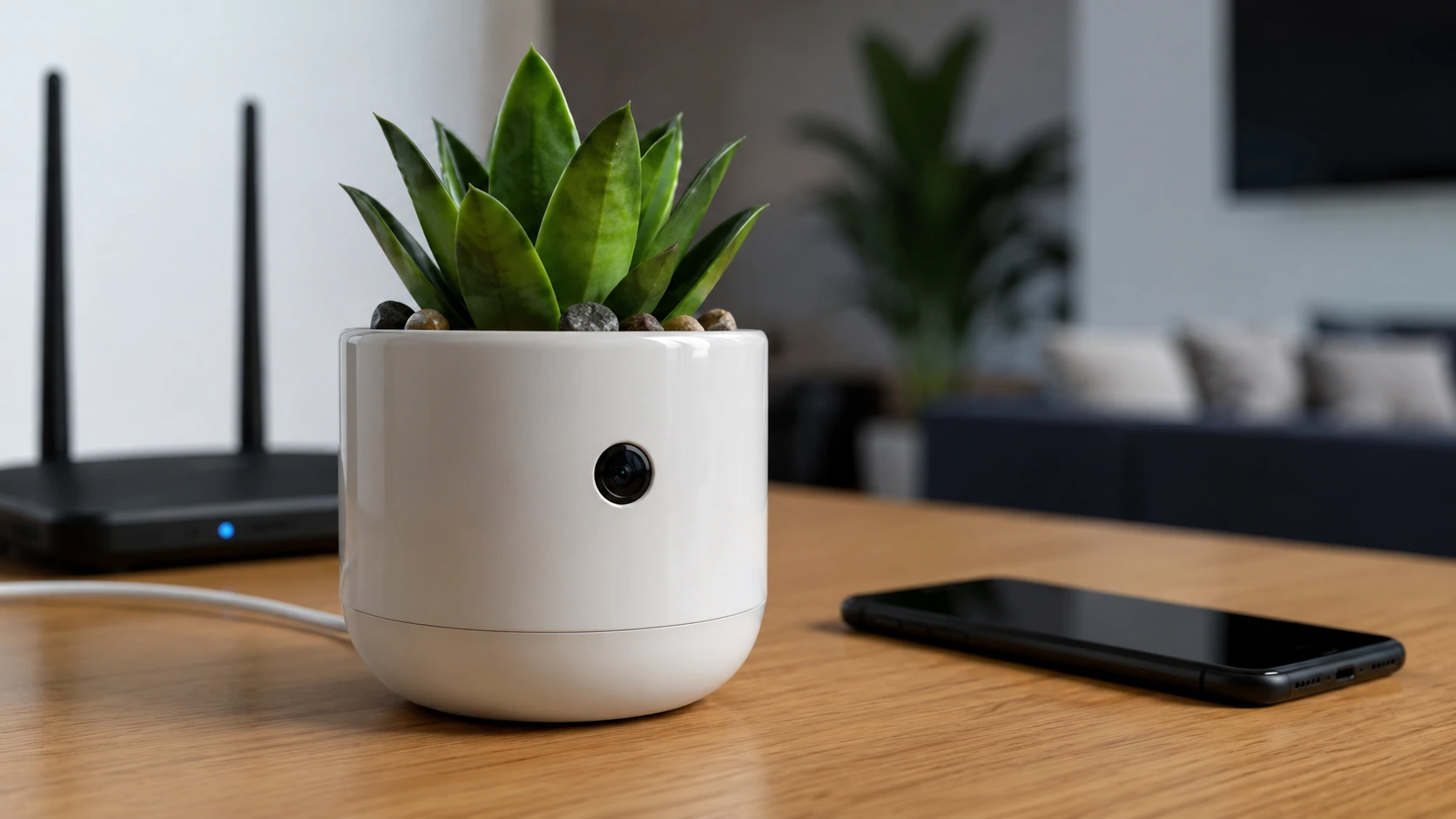 Camara espia wifi Full HD en diseño tecnológico para guía de compra