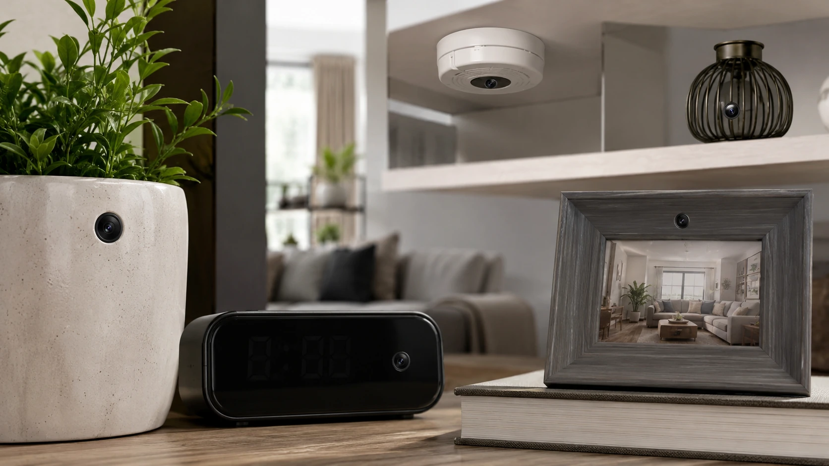 Camaras de seguridad ocultas Full HD en diseño tecnológico para guía de compra