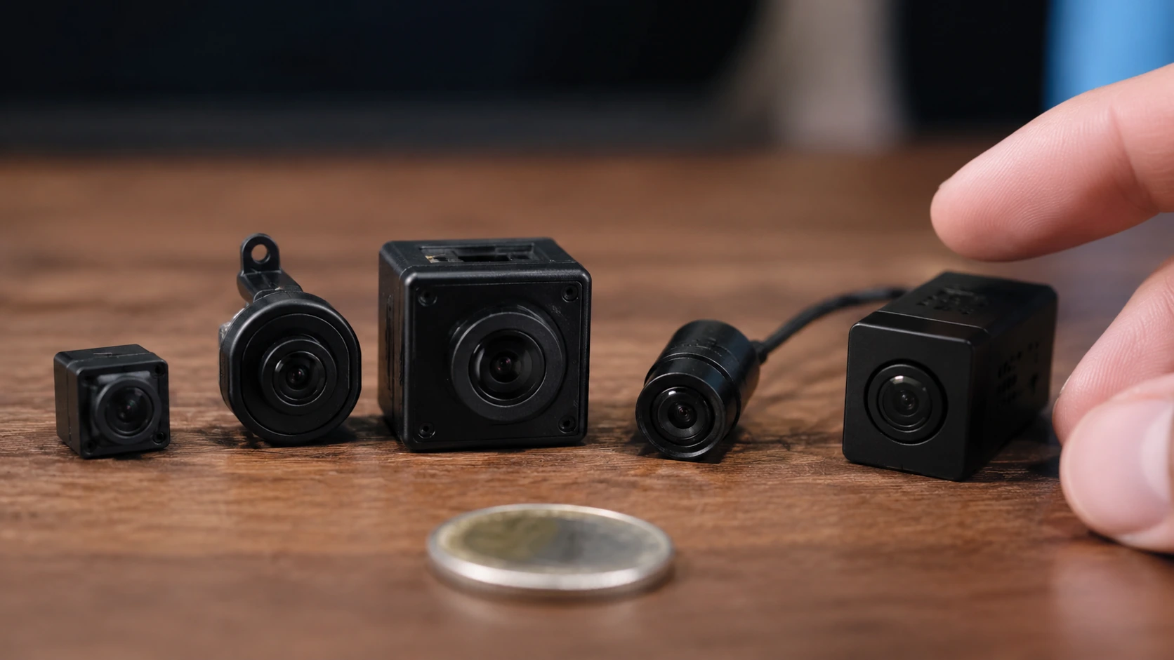 Camaras espias miniaturas Full HD en diseño tecnológico para guía de compra