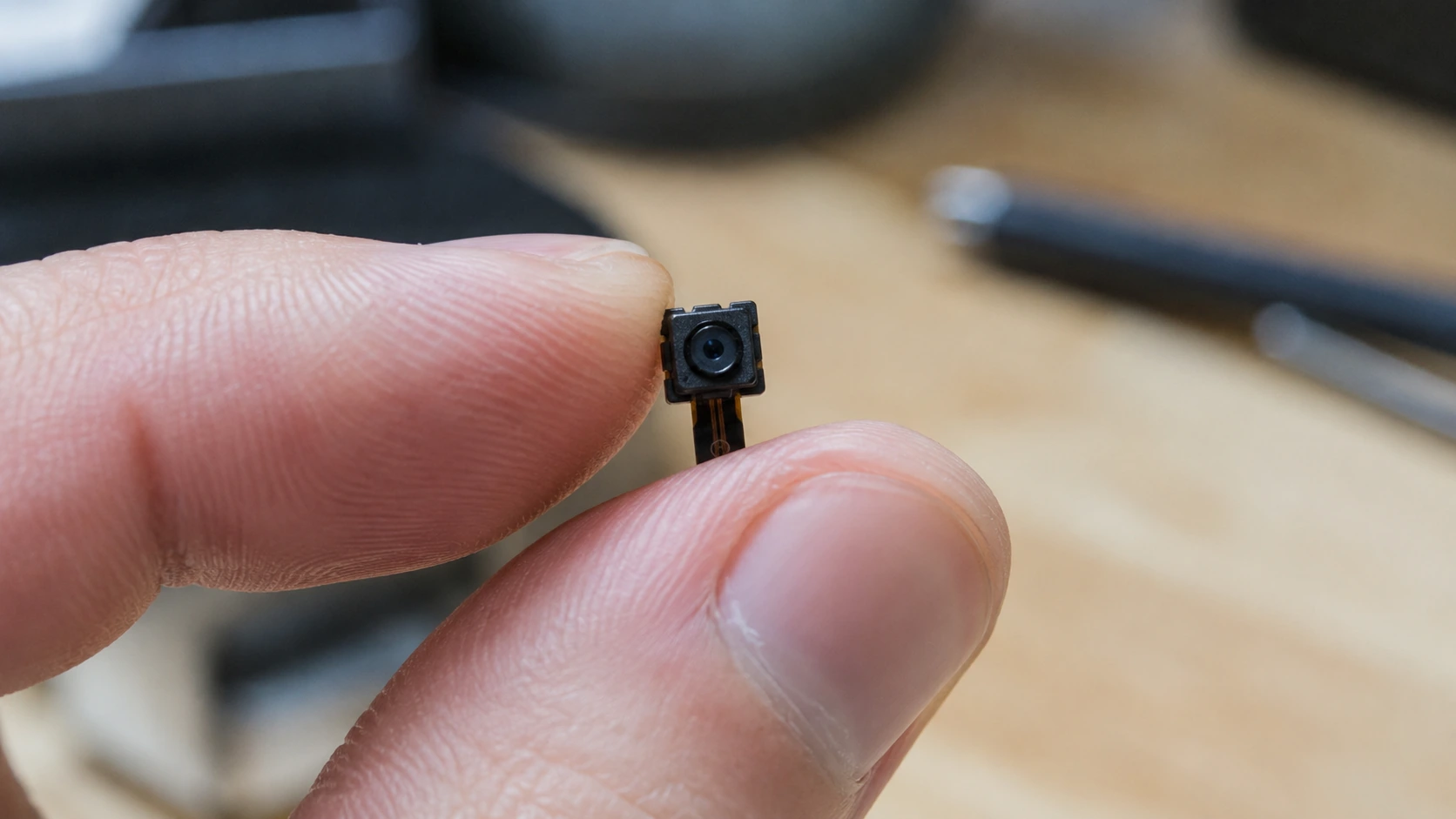 Micro camara espia Full HD en diseño tecnológico para guía de compra