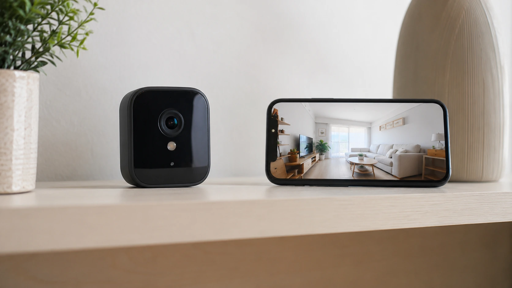 Mini cámara de vigilancia para ver desde el móvil Full HD en diseño tecnológico para guía de compra
