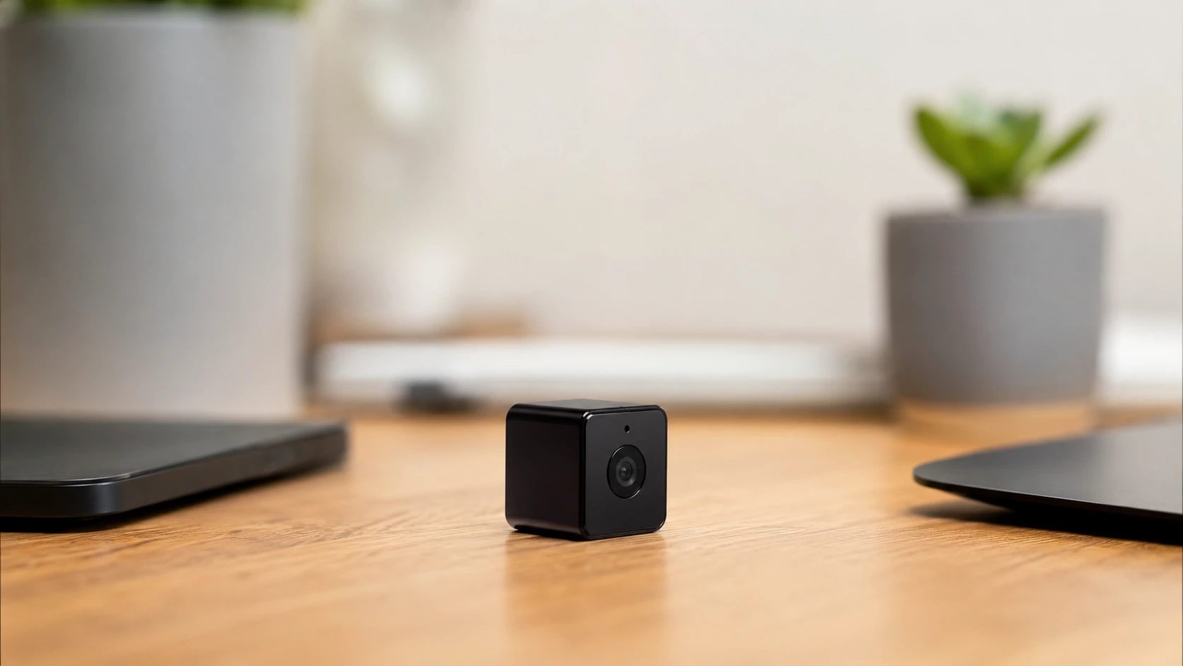 Mini camara espia Full HD en diseño tecnológico para guía de compra