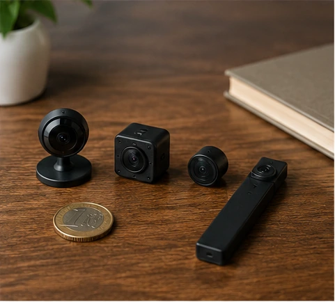 Mini camaras Full HD en diseño tecnológico para guía de compra