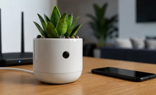 Camara espia wifi Full HD en diseño tecnológico para guía de compra
