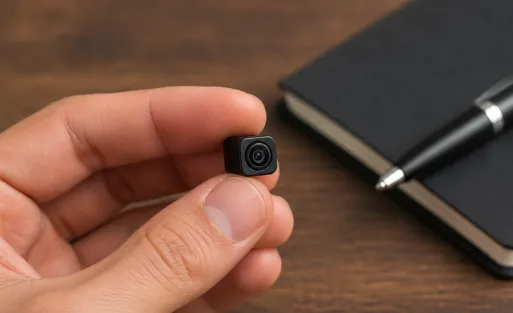 Camara mini espia Full HD en diseño tecnológico para guía de compra