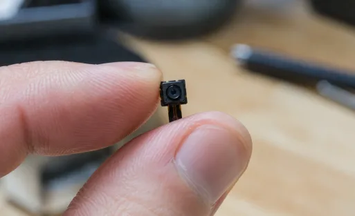 Micro camara espia Full HD en diseño tecnológico para guía de compra
