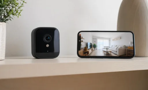 Mini cámara de vigilancia para ver desde el móvil Full HD en diseño tecnológico para guía de compra